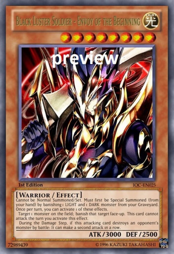 Black Luster Soldier-envoy of the Beginning Orica Custom Card Dragon Obelisk Tormentor Winged Dragon of Ra Eg