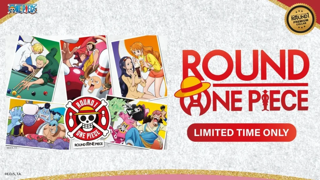 Collaboration One Piece × Round1 2026 avec cartes promo exclusives